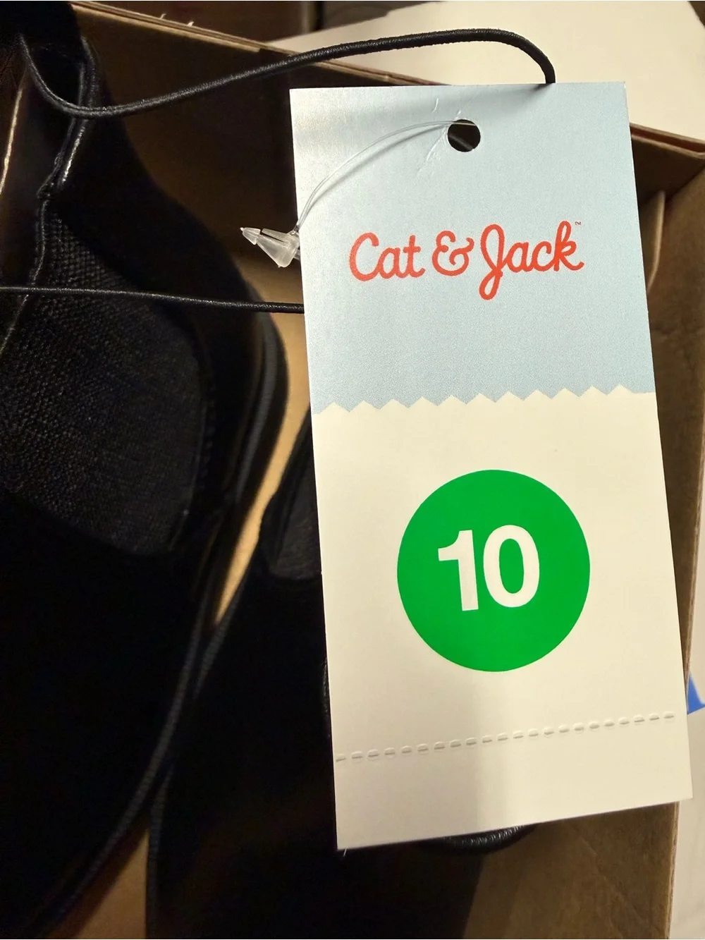 NWT Cat & Jack Black Chelsea Style Zip Ankle Boots Tanner Little Girls Size 10